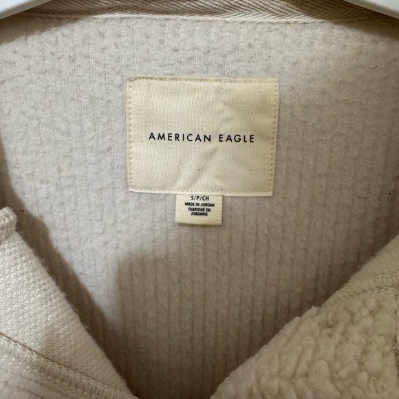 American Eagle Outfitters Cream Teddy Jacket - Picture 3 of 3